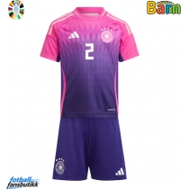 Tyskland Antonio Rudiger #2 Bortedraktsett Barn EM 2024 Kortermet (+ Korte bukser)